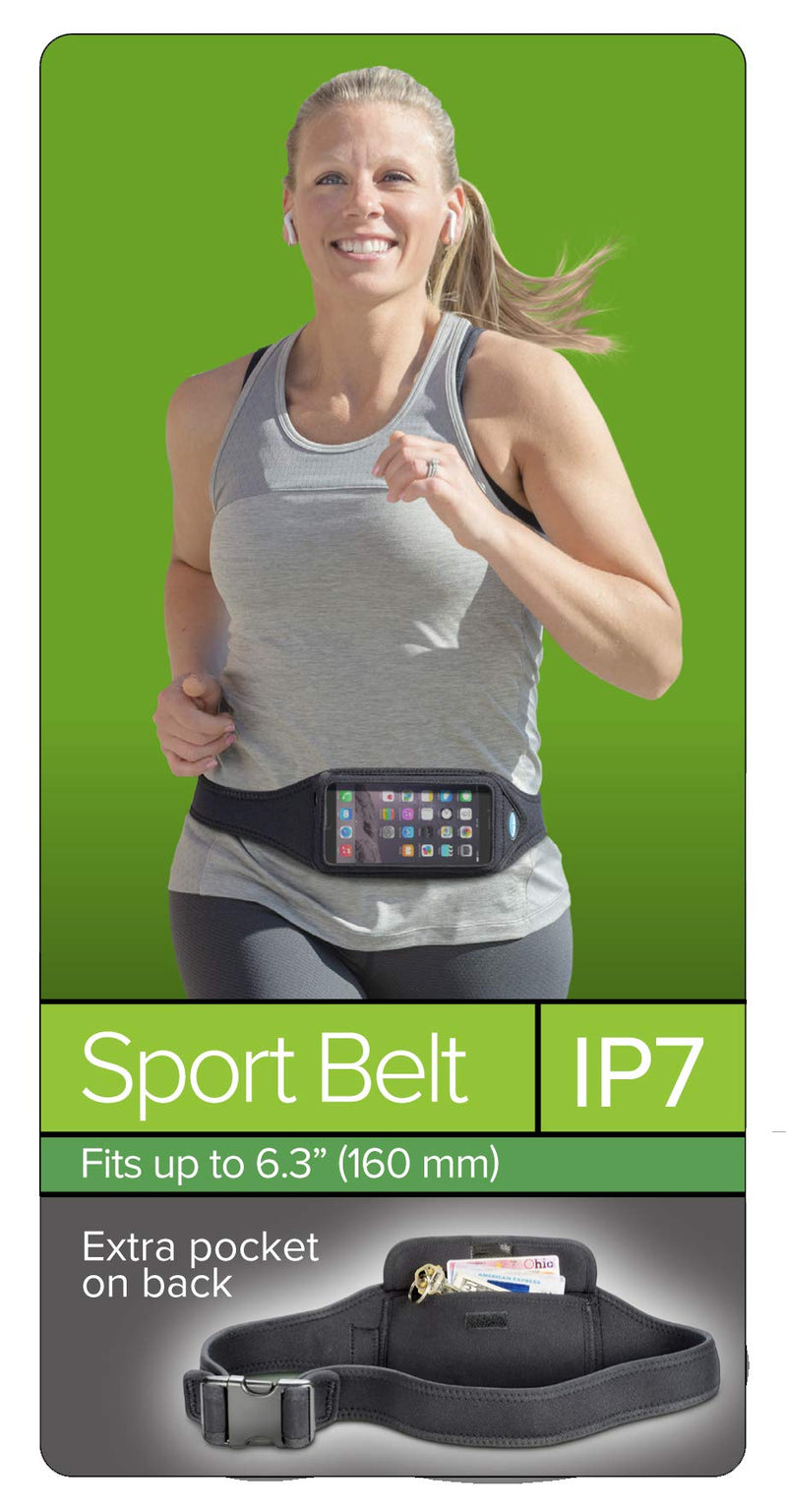 [Australia - AusPower] - Tune Belt Running Waist Belt Phone Pouch for iPhone 12/13, 12/13 Pro, 12/13 mini, 11 Pro, SE 2020, X/XS, Galaxy S10/S20, S10e, Note 10 (Black) 