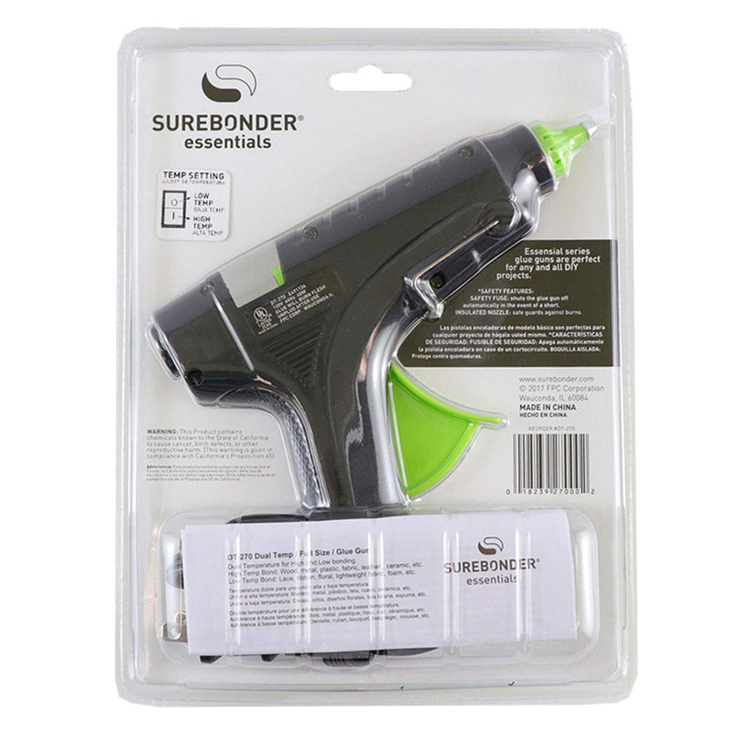 [Australia - AusPower] - Surebonder DT-270 Dual Temperature 40W Full Size Hot Melt Glue Gun-Uses 7/16" D Glue Sticks , Red 