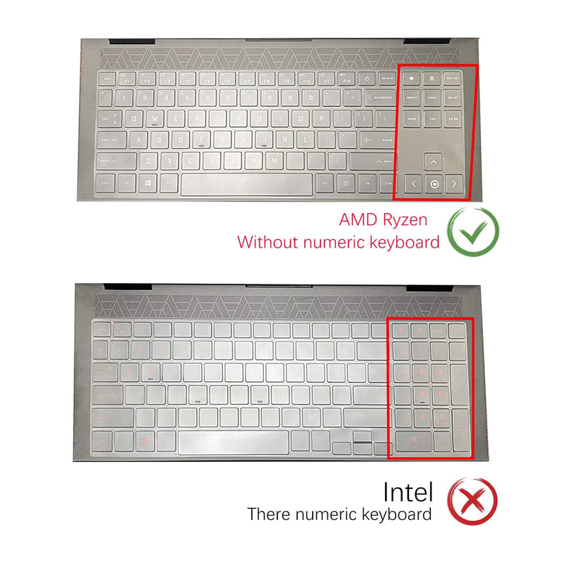 [Australia - AusPower] - Ultra Thin Keyboard Cover Compatible 15.6" HP OMEN 15-ek000 15-ek0023dx 15-ek0013dx 15-ek0019nr 15-en000 15-en0013dx 15-en0023dx 15-en0029nr Series Gaming Laptop Accessories-TPU 