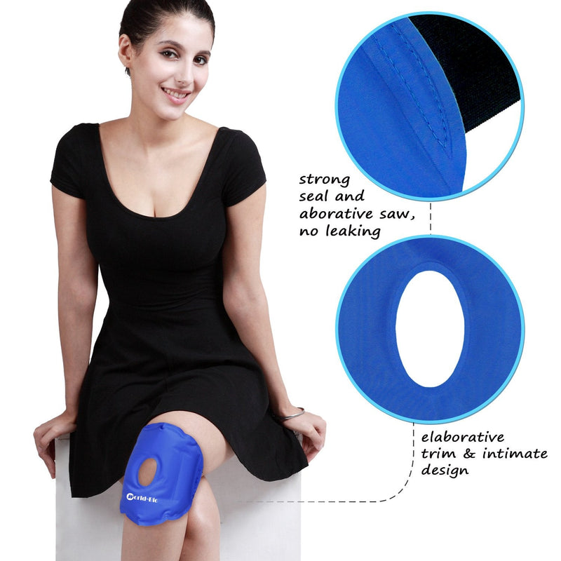 [Australia - AusPower] - Knee Cold Pack for Injury - 2 Reusable Hot and Cold Ice Packs for Knee Surgery, Joint Pain, Arthritis and Chronic Pain, Relief Swelling, Bruises 9.8" x 6.5" - Adjustable & Flexible for Knees, Elbows 2 knee ice packs 9.8" x 6.5" 