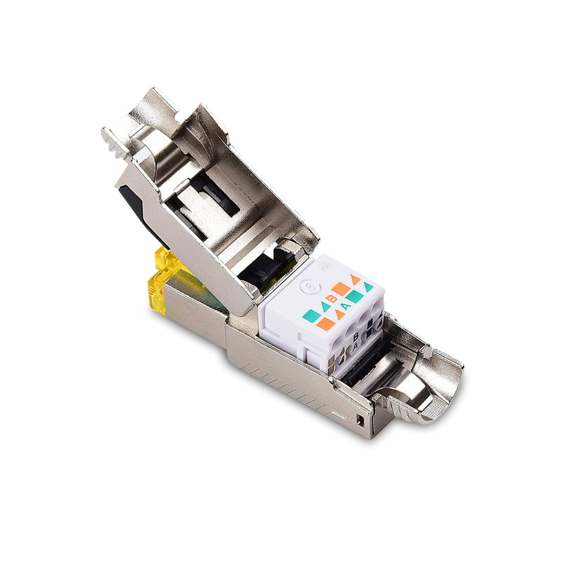 [Australia - AusPower] - Cable Matters 6-Pack Tool Free Shielded RJ45 Cat 8, Cat8 Field Termination Plug, Cat8 Connector, Cat8 Plug 