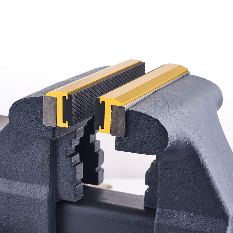 [Australia - AusPower] - TRISENSE 6" Vise Jaws with Strong Magnetic, Universal Soft Vice Jaws Pads Covers, Multi-Purpose Protector for Any Metal Vice, 2 Pack, Golden 6 Inch 