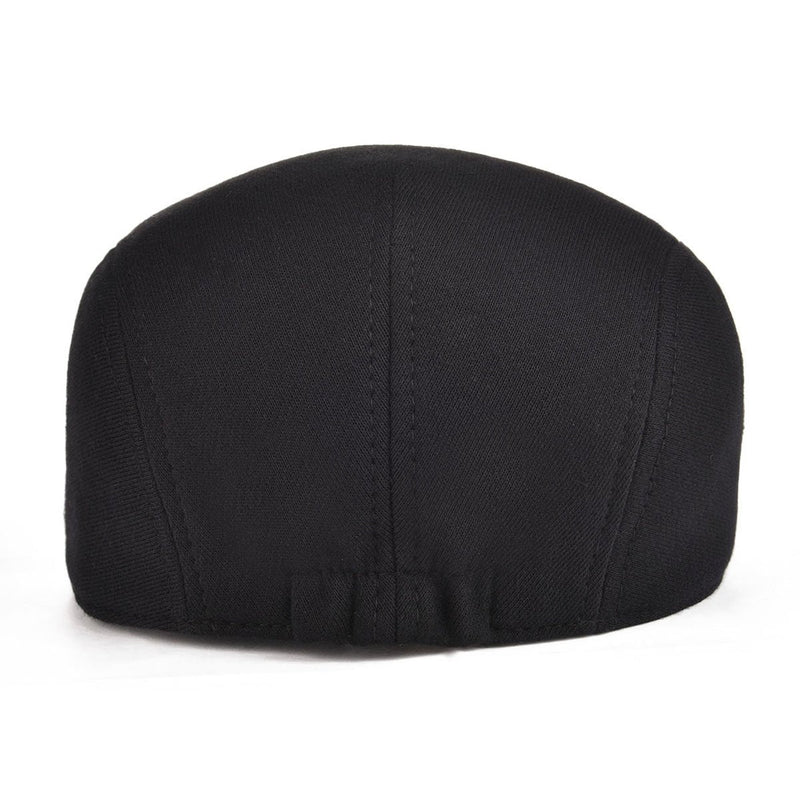 [Australia - AusPower] - FEINION 2 Pack Men Cotton Newsboy Cap Soft Fit Cabbie Hat Black/Dark Grey 