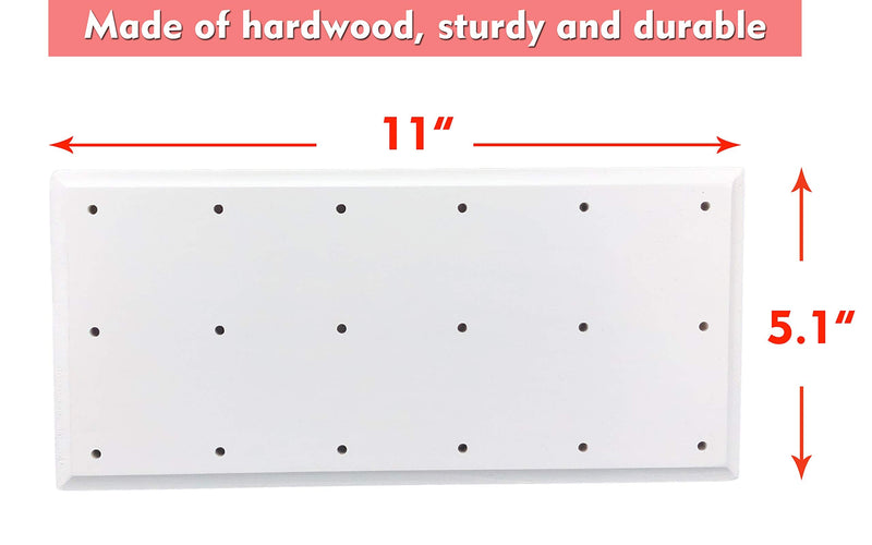 [Australia - AusPower] - Wood Cake Pop Stand Display - 18 Hole Lollipop Holder, Candy or Sucker Stand for Dessert Table of Wedding, Shower, Birthday Party, White - Fit 5/32" (4mm) Lollipop Sticks 