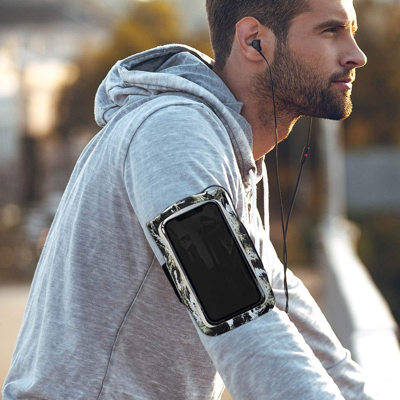 [Australia - AusPower] - Snailman Running Phone Holder Sports Armband. iPhone Cell Phone Arm Bands for Women, Men, Runners, Jogging, Cycling, Walking, Exercise & Gym Workout. Cell Case for iPhones (Tiger Stripe) Tiger Stripe 