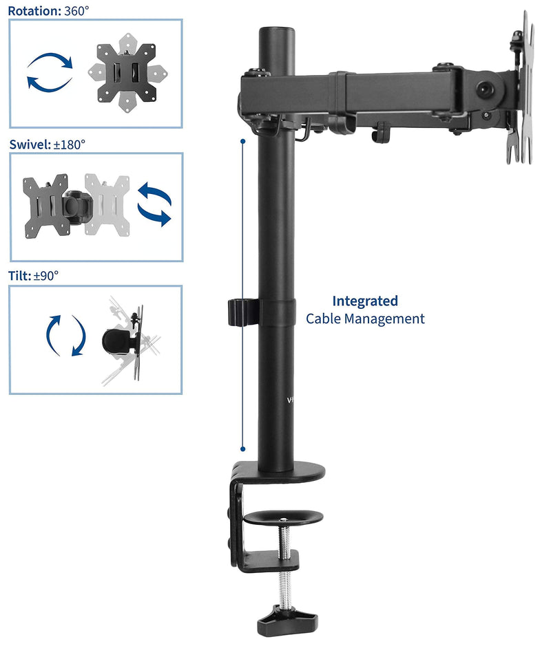 [Australia - AusPower] - VIVO Dual 13 to 27 inch LCD Monitor Mount and CPU Steel Rolling Stand Kit, Heavy Duty, Fully Adjustable Monitor Stand and PC Cart (Bundle) 