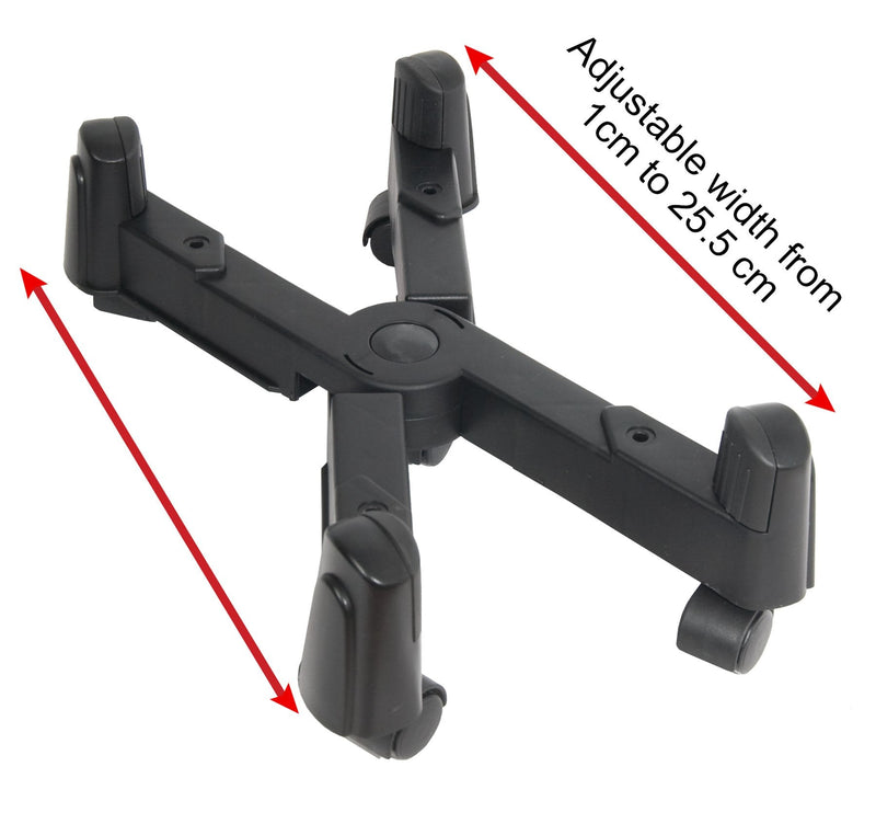 [Australia - AusPower] - Mobile Desktop Tower Computer Floor Stand Rolling Caster Wheels and Adjustable Width from 6 to 10 Inches 