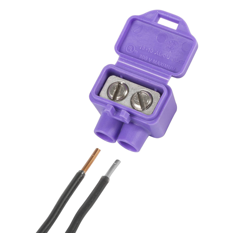 [Australia - AusPower] - King Innovation 95015 AlumiConn Wire Connector, 10 pk, Purple, Count 2 Port 