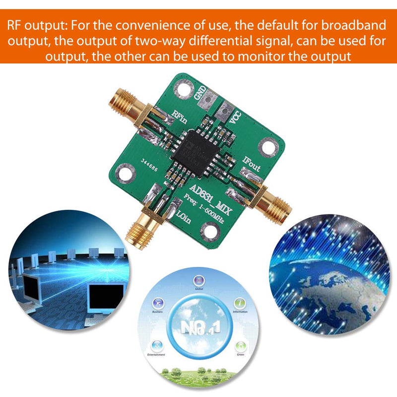 [Australia - AusPower] - Frequency Converter AD831 Single Chip High Frequency RF Mixer Radio Frequency Conversion Module for HF and VHF Receiver, 0.1-500MHz 