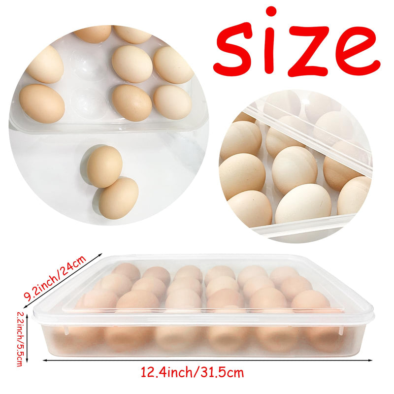 [Australia - AusPower] - Jgalnim 3Pack Egg Trays,Deviled Egg Containers with Lid,Egg Container Carrier,Refrigerator Portable Egg Trays for 72 Eggs Storge Holder Easter Day Thanksgiving Party Home Kitchen Supplies 