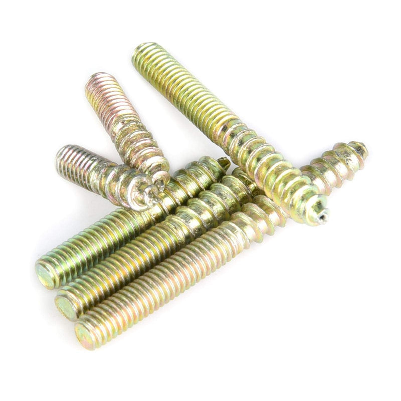 [Australia - AusPower] - Dowel Screw, 110Pcs Double Ended Zinc Plating Iron Screw Hanger Bolt M4 16mm 20mm 25mm 30mm 35mm 40mm Dowel Screw Woodworking Furniture Connector, with Plastic Box 