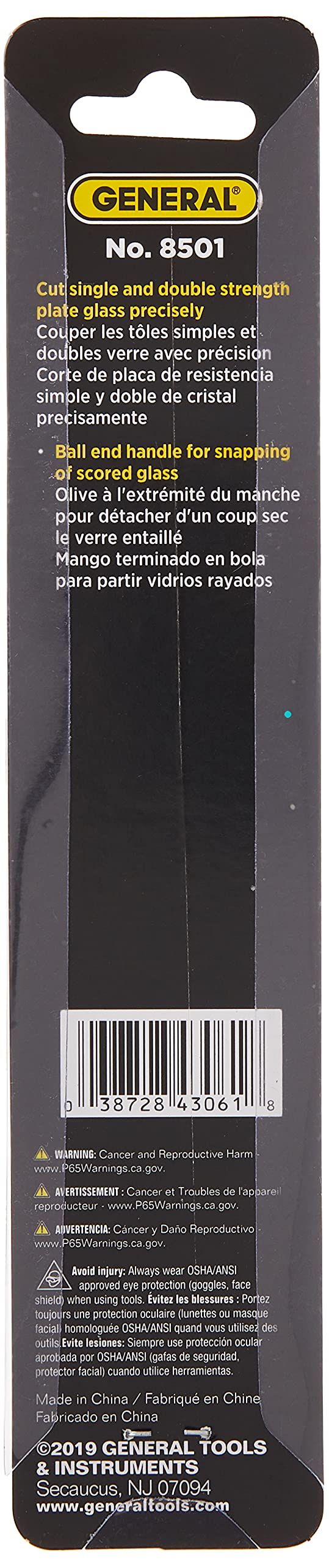 [Australia - AusPower] - General Tools 8501 Glass Cutter, Perfect for plate glass, mirrors, window panes, custom picture frames, shelves and stained glass 1 Pack 