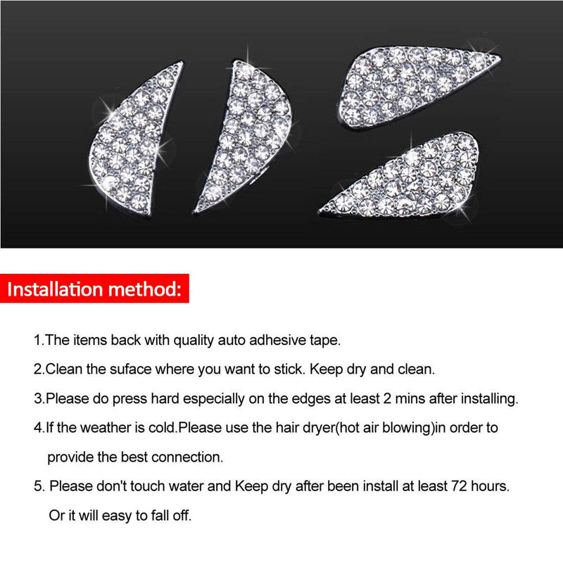 [Australia - AusPower] - Bling Bling Car Steering Wheel Decorative Accessories Interior Diamond Stickers Rhinestone Decals Cover Compatible For Hyundai Compatible with Hyundai 