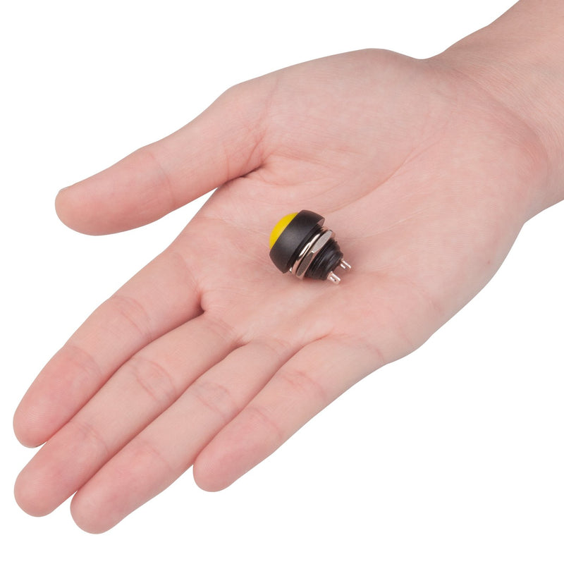 [Australia - AusPower] - 12MM Waterproof Momentary Push Button Switch 15PCS ON- OFF Switch (5 Colors) 