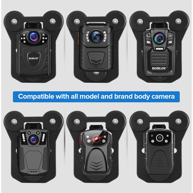 [Australia - AusPower] - BOBLOV Body Camera Magnet Mount, 6pcs/8pcs Magnets Optional, Universal Magnetic Suction Back Clip, Make from Black Silica,Stick to Clothes for Universal All Brand Body Camera (12x10cm) 12x10cm 
