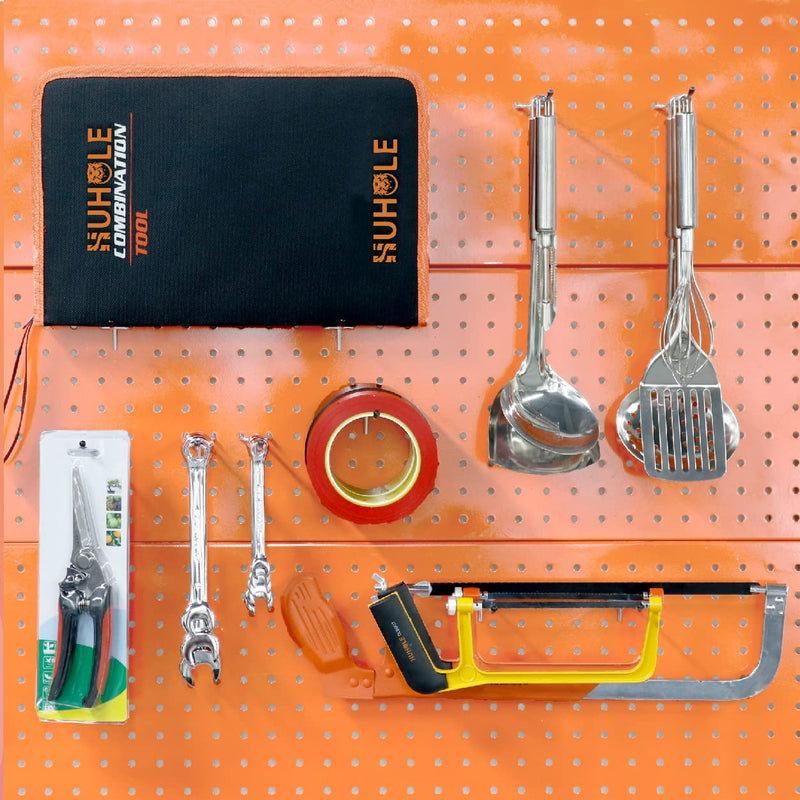 [Australia - AusPower] - HUHOLE Pegboard Hooks 50PC Pegs Ideal Garage Organization Wall Storage Tool Organizer Fit 1/4" 1/8" Peg Board with Plastic Tip 2 Inch 