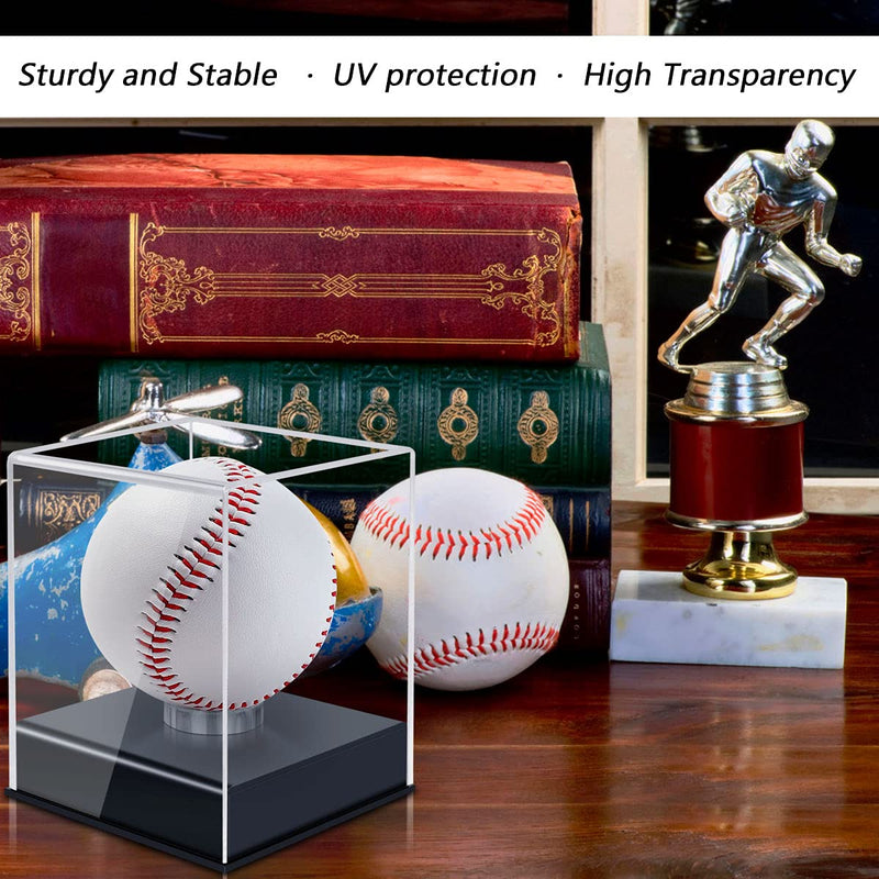 [Australia - AusPower] - KKU Baseball Display Case, Baseball Holder for Ball Display Cube Box, UV Protected Acrylic Baseball Storage Official Size Box, Memorabilia Display Case for Baseball (1Pack) 1 