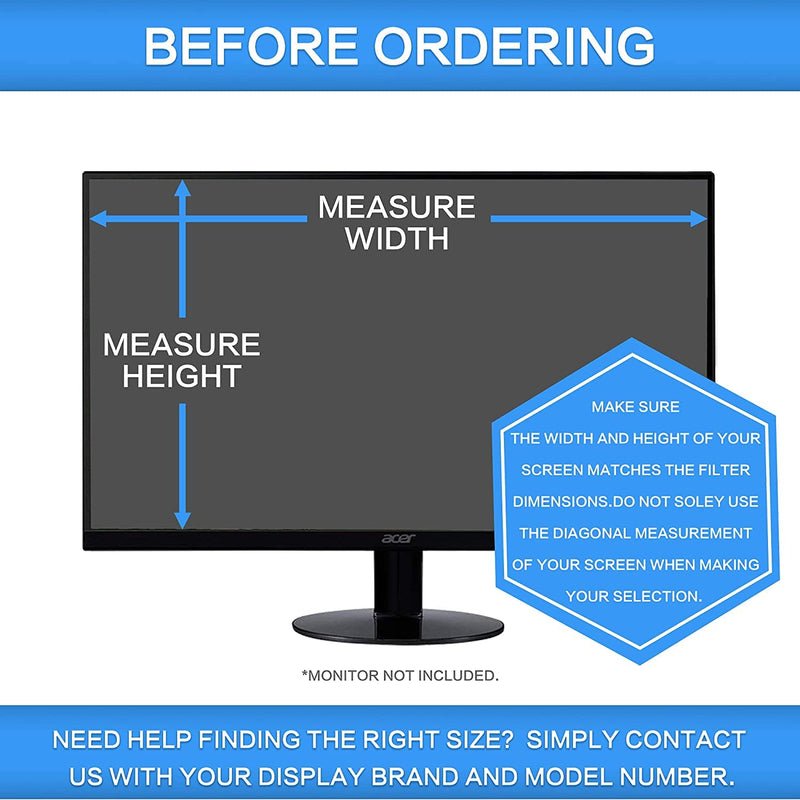 [Australia - AusPower] - ZOEGAA 22 inch Computer Privacy Screen Filter, Compatible 16:10 Widescreen Monitor，Removable Privacy Screen Filter with Anti-Glare & Anti-Blue 22“Widescreen(16:10) black 