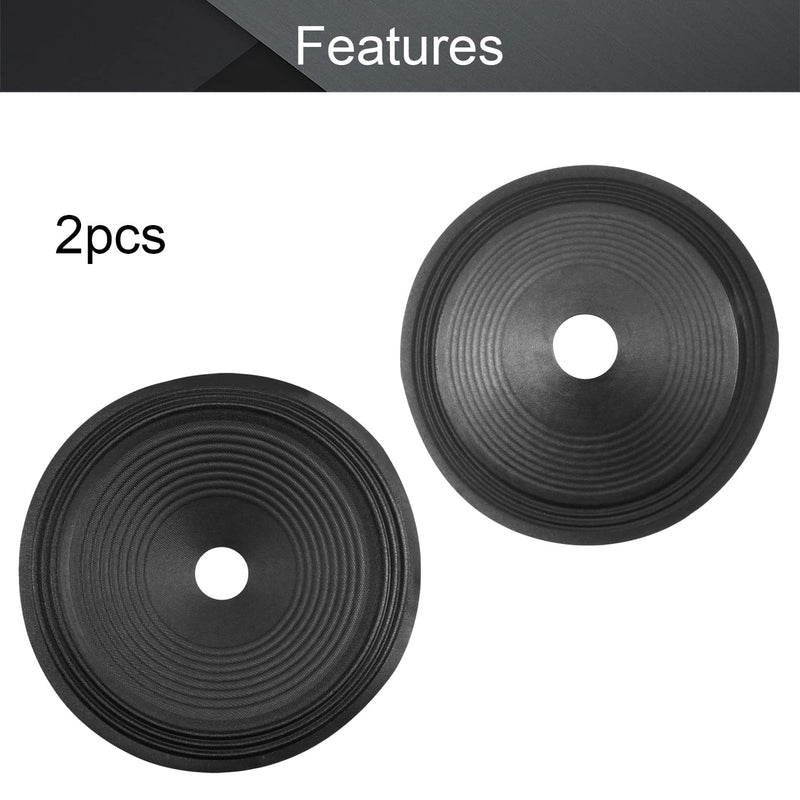 [Australia - AusPower] - Fielect 10 inches Paper Speaker Cone Subwoofer Cones Drum Paper 1.4 inches Inner Diameter 9.6 inches Outside Diameter with Rubber Surround 2Pcs 10" 35.5mm 245mm 2Pcs 