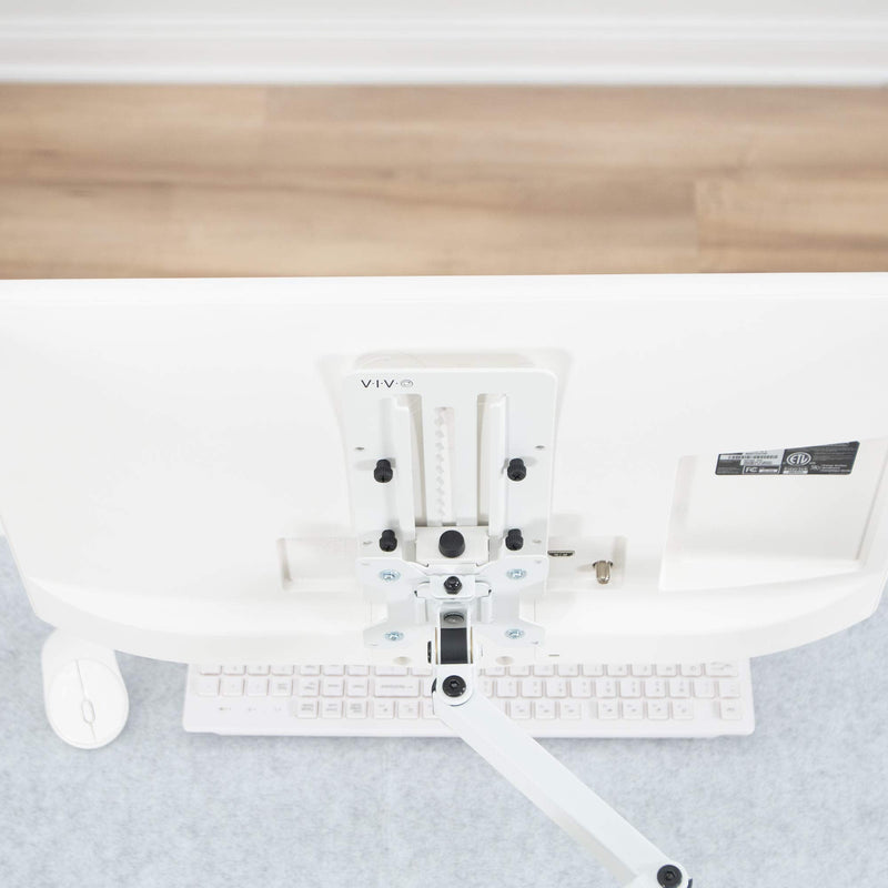 [Australia - AusPower] - VIVO Height Adjustable VESA Adapter for Single 13 to 27 inch Monitor, Accessory Bracket Kit for Individual Screen, White, STAND-VAD3W 