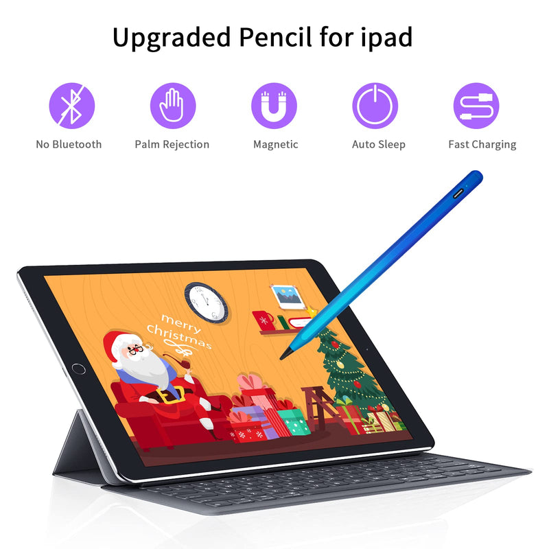 [Australia - AusPower] - Stylus Pencil for iPad Pro 5th/4th/3rd Generation 12.9/11, Pen for Apple iPad 9th/8th/7th/6th Generation, iPad Air 4th/3rd Generation, iPad Mini 6/5 Generation Compatible with (2018-2021) Cyan 