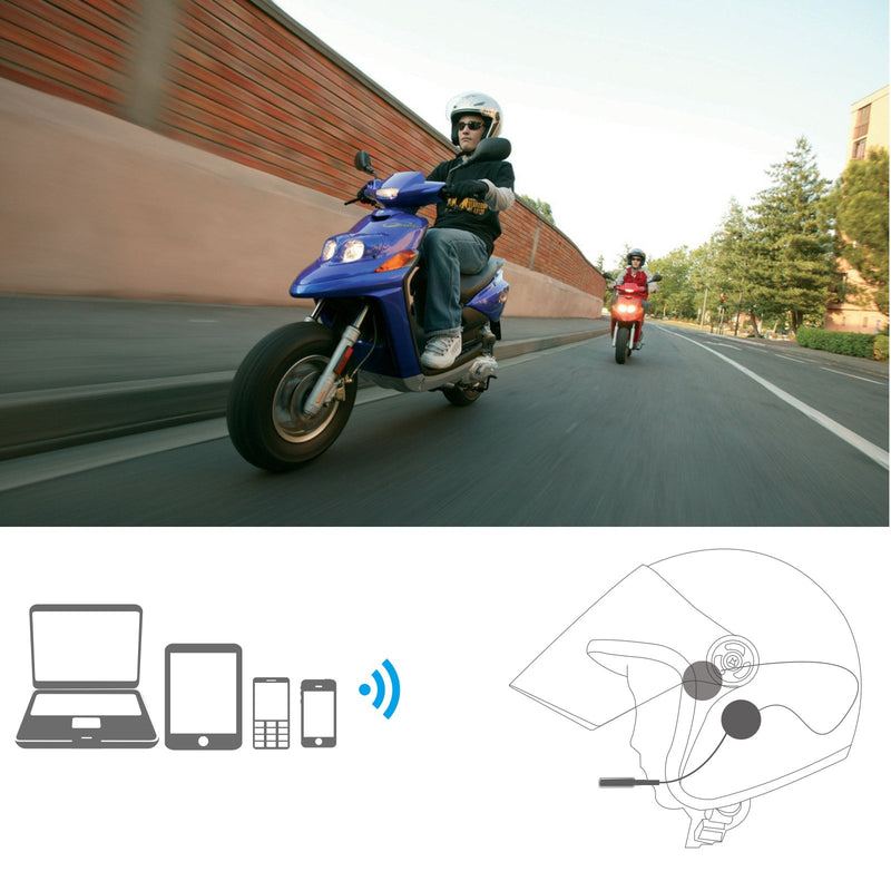 [Australia - AusPower] - VR-robot Wireless Motorcycle Helmet Headset Work with Bluetooth, Motorcycle Intercom Headset, Wireless Helmet Heaphones, Wireless Helmet Communication Systems For Motor Motorbike, Motor Helmet Headset MH01 