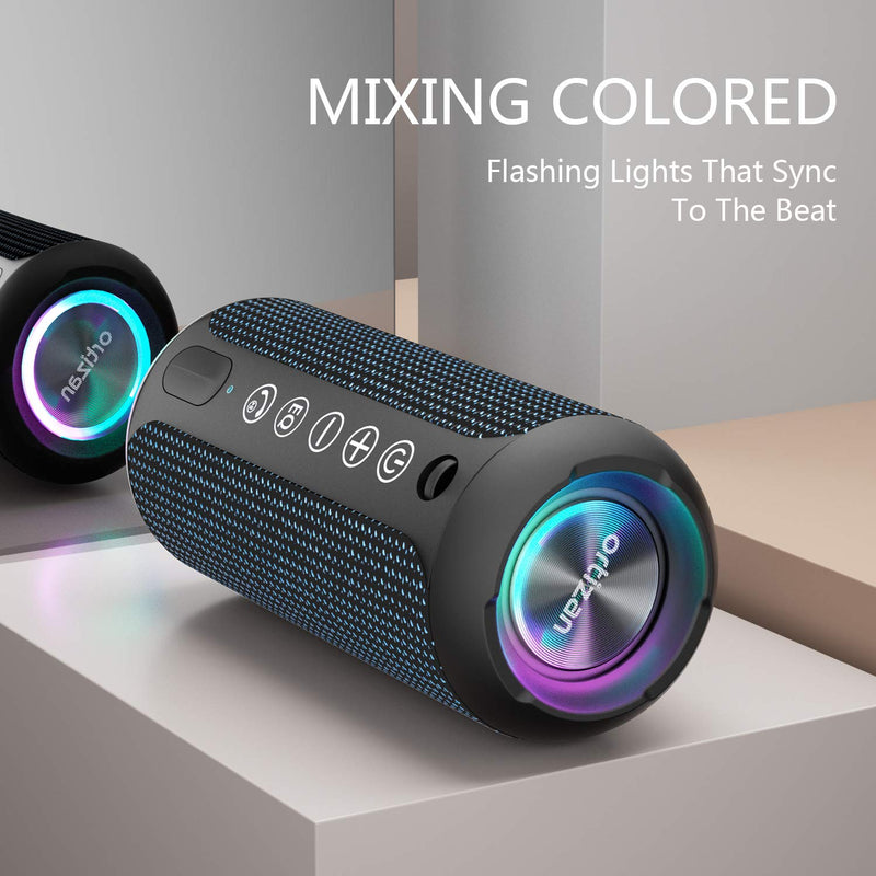 [Australia - AusPower] - Ortizan Portable Bluetooth Speaker, IPX7 Waterproof Wireless Speaker with 24W Loud Stereo Sound, Outdoor Speakers with Bluetooth 5.0, 30H Playtime,66ft Bluetooth Range, Dual Pairing for Home Navy 