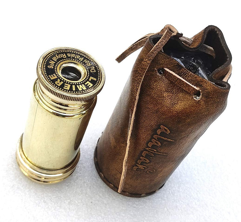 [Australia - AusPower] - ALADEAN Pirate Spyglass Gift for Boys Girls & Kids Captain's Brass Telescope | 7" Scout Scope - Birthday Gift Baptism Confirmation Educational Toy (Lemiere Du Roi- Palais Royal) 