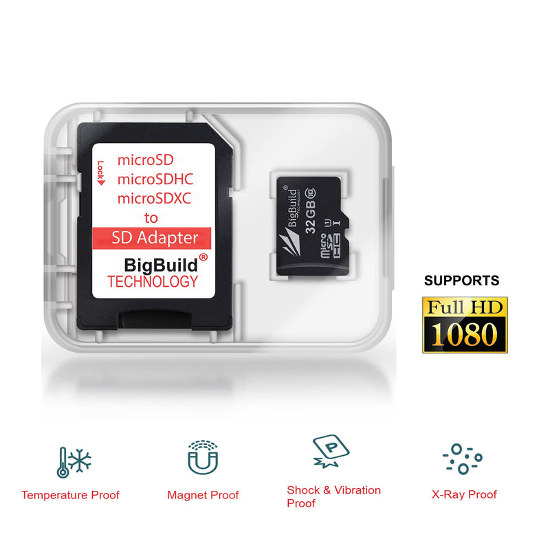 [Australia - AusPower] - BigBuild Technology 32GB Ultra Fast 80MB/s microSDHC Memory Card for Samsung Galaxy A01/A01 Core, A02/A02s, A03/A03s/A03 Core Cell Phone Black / Size: 32GB 