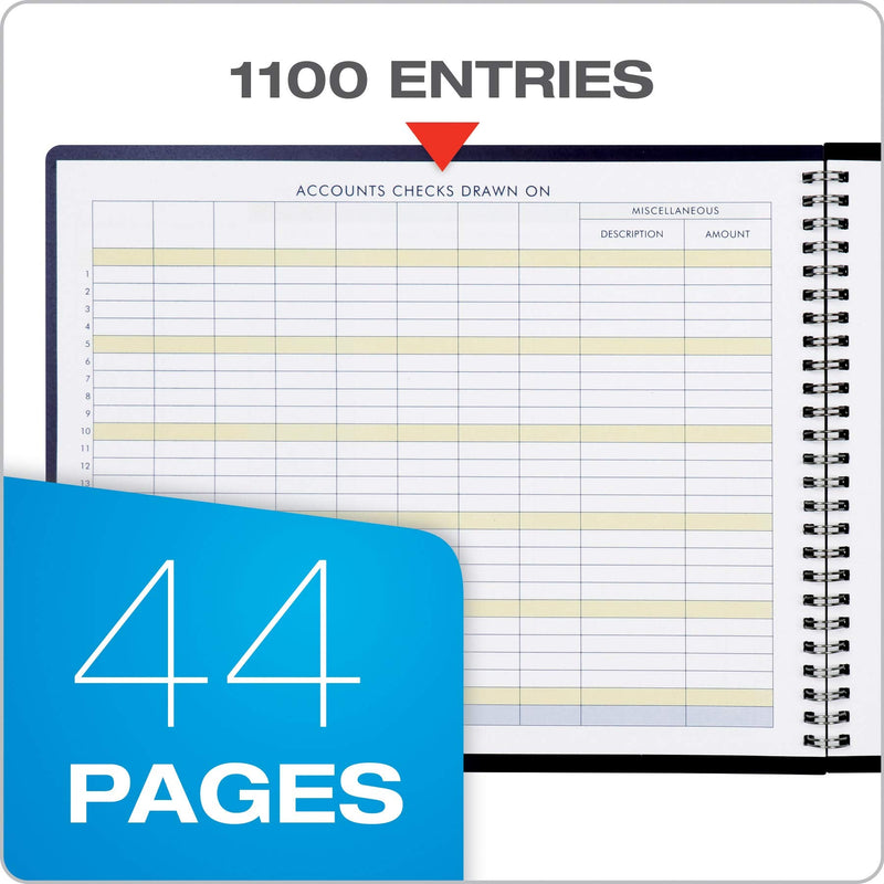 [Australia - AusPower] - Adams Check Payment and Deposit Register, 8-1/2" x 11", 44 Pages (AFR60), White 8-1/2 x 11 