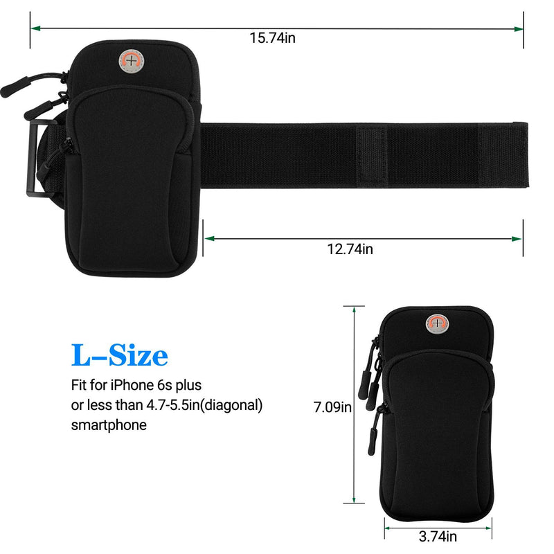 [Australia - AusPower] - Phone Arm Bag iPhone Pouch iPhone Arm Case Cell Phone Armband Case for iPhone 11, 11 Pro, 11 Pro Max, X, Xs, Xs Max, Xr, 8, 7, 6, Plus Sizes, Galaxy S10, S9, S8, S7, Plus Sizes and More. 