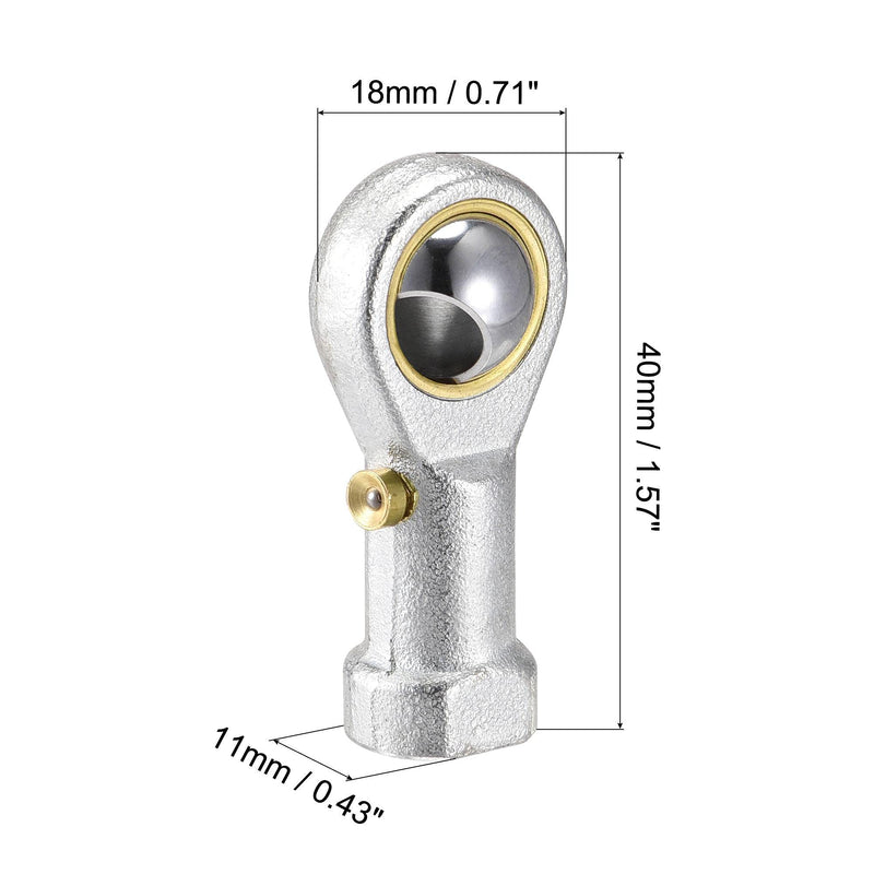 [Australia - AusPower] - uxcell PHSB4 Rod End Bearings 1/4-inch Bore Pre-Lubricated Bearings 1/4-28 Female Thread Left Hand 2pcs 1/4" 
