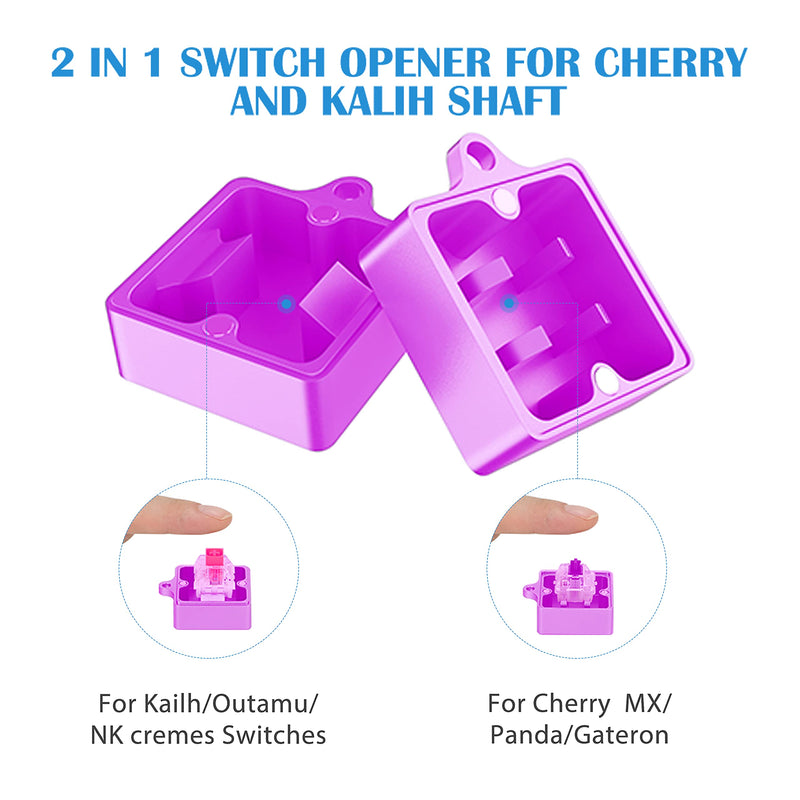 [Australia - AusPower] - HONKID Switch Opener Aluminum Keyboard Switch Opener for Cherry MX Gateron Kailh Outemu and Panda Mechanical Switches with Metal Magnet (Purple) purple 
