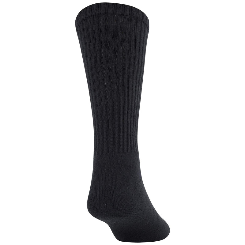 [Australia - AusPower] - Gold Toe Men's 656s Cotton Crew Athletic Socks, Multipairs Large Black & White (6-pairs) 
