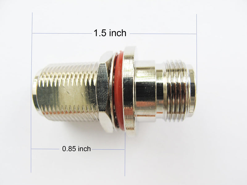 [Australia - AusPower] - bestkong 2PCS Premium N Female to Female Connector, Bulkhead Silver Panel Mount Adapter 