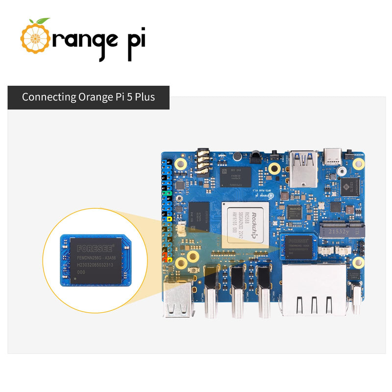 [Australia - AusPower] - Orange Pi 256GB EMMC Module Fast Read and Write Speeds, Support for Orange Pi 5 Plus, Orange Pi 3B Single Board Computer (256GB) 