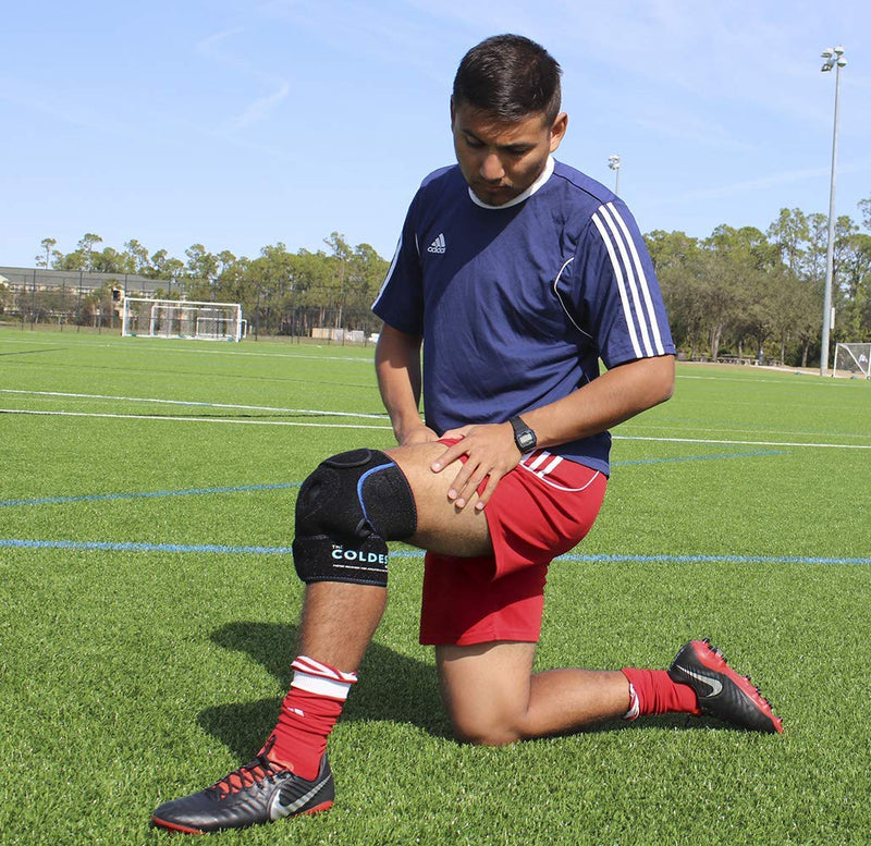 [Australia - AusPower] - The Coldest Knee Ice Pack Wrap, Hot and Cold Therapy - Reusable Compression Best for Meniscus Tear, Injury Recovery, Bursitis Pain Recovery, Sprains, Swelling and Rheumatoid Arthritis (Knee Ice Pack) 1 