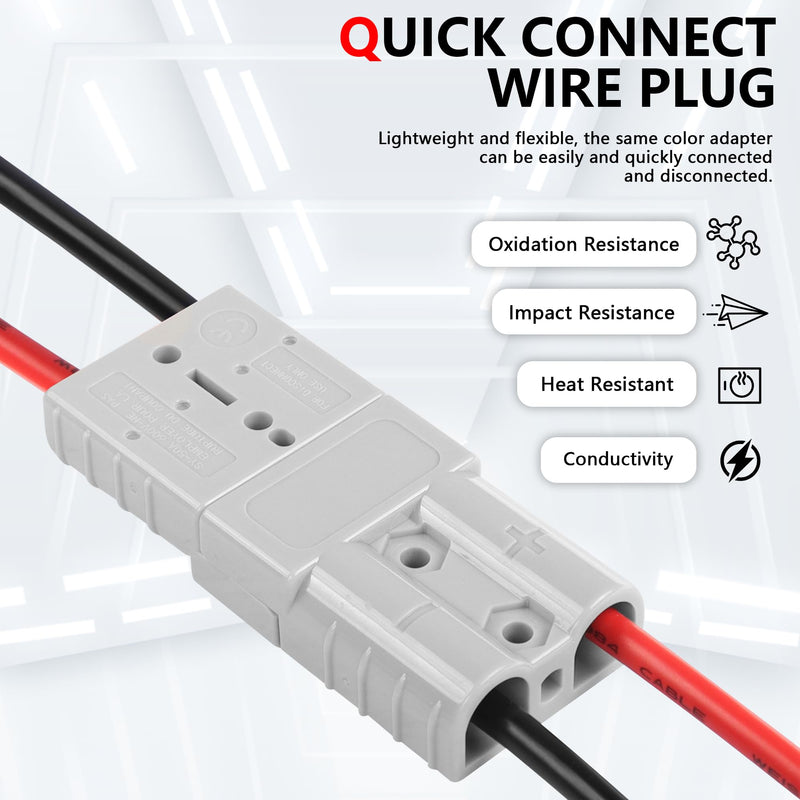 [Australia - AusPower] - SinLoon 50AMP 600V Battery Adapter Cable 10AWG ADS Plug Connector to XT60 Male Cable 11.8inch (30CM XT60 Male) 