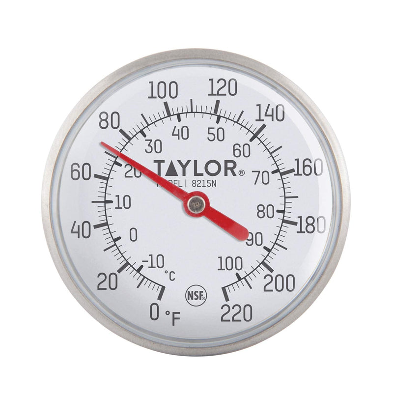 [Australia - AusPower] - Taylor Precision 8215N 8-Inch Bi-Therm Pocket Dial Thermometer, 1.75-Inch Dial, 0 to 220 Degree F, NSF 8 inches Stem, 1-3/4 inches Dial, 0 to 220 Degree F 