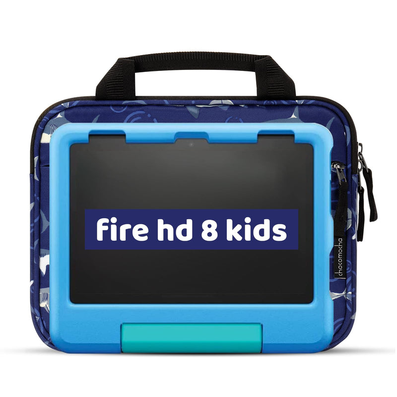 [Australia - AusPower] - Choco Mocha Tablet Bag for Kids（10inch & 12.5inch） 10inch（10.5 x 8.5 x 1.3） Shark-Navy 10inch 