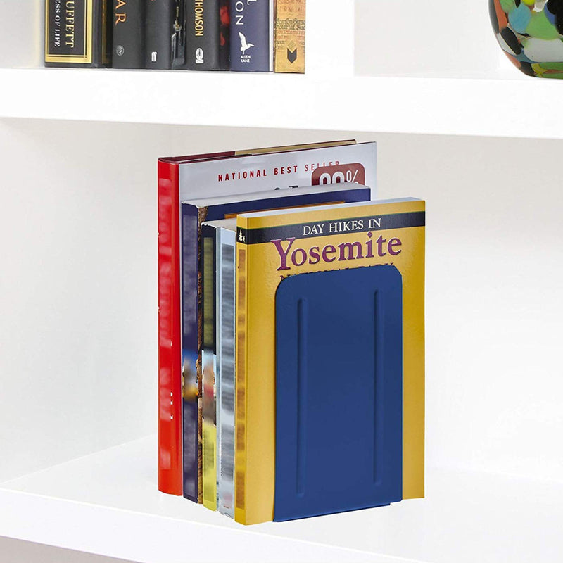 [Australia - AusPower] - Acrimet Premium Metal Bookends (Heavy Duty) (Deep Blue Color) (1 Pair) 