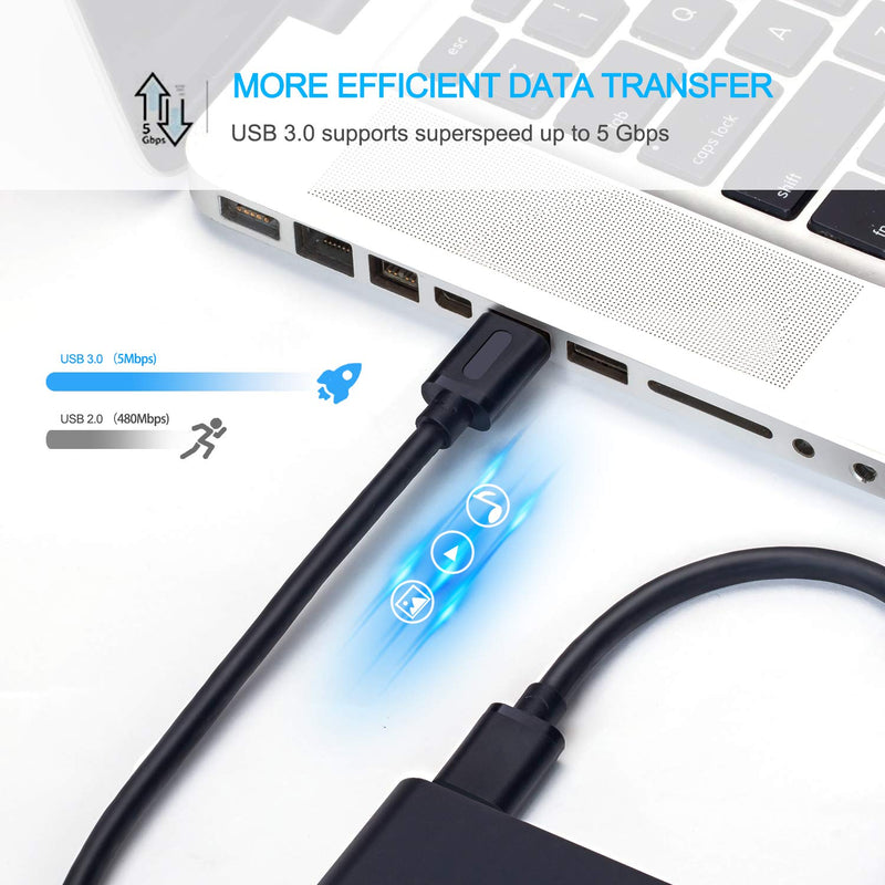 [Australia - AusPower] - USB 3.0 A to A Male Cable 1Ft,USB to USB Cable USB Male to Male Cable USB Cord with Gold-Plated Connector for Hard Drive Enclosures, DVD Player, Laptop Cooler (1Ft/0.3M) 1 Ft 
