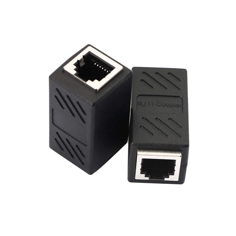 [Australia - AusPower] - SinLoon RJ11 Coupler RJ11 Female to Female 6P6C Telephone Inline Coupler Straight Telephone Cable Extension Adapter for Landline Fax Machine (Straight) 