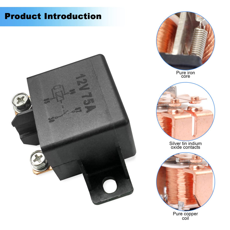 [Australia - AusPower] - 1 Pack 12V 75A Normal Open Power Relays Replace 0332002168 V23232-d0001-x001 