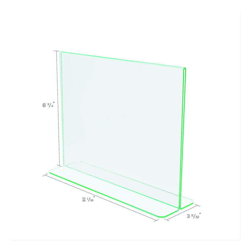 [Australia - AusPower] - deflecto 5991890 Superior Image Premium Green Edge Sign Holder, Acrylic, 11 x 8 1/2 Insert, Clear 
