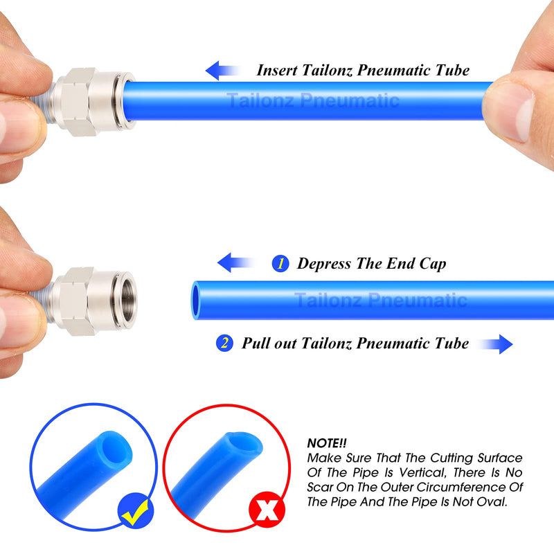 [Australia - AusPower] - TAILONZ PNEUMATIC Male Straight 1/4 Inch Tube OD x 1/8 Inch NPT Thread Push to Connect Fittings Copper Nickel Plating TPC-1/4-N1 (Pack of 10) 1/4"OD-1/8"NPT 