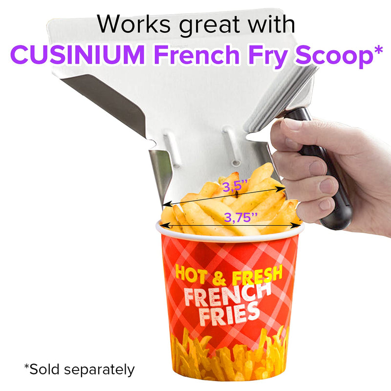 [Australia - AusPower] - CUSINIUM [16 oz] 50-Pack French Fry Cups (Red) - Disposable Paper French Fry Holders "Hot & Fresh" Print 16 oz 