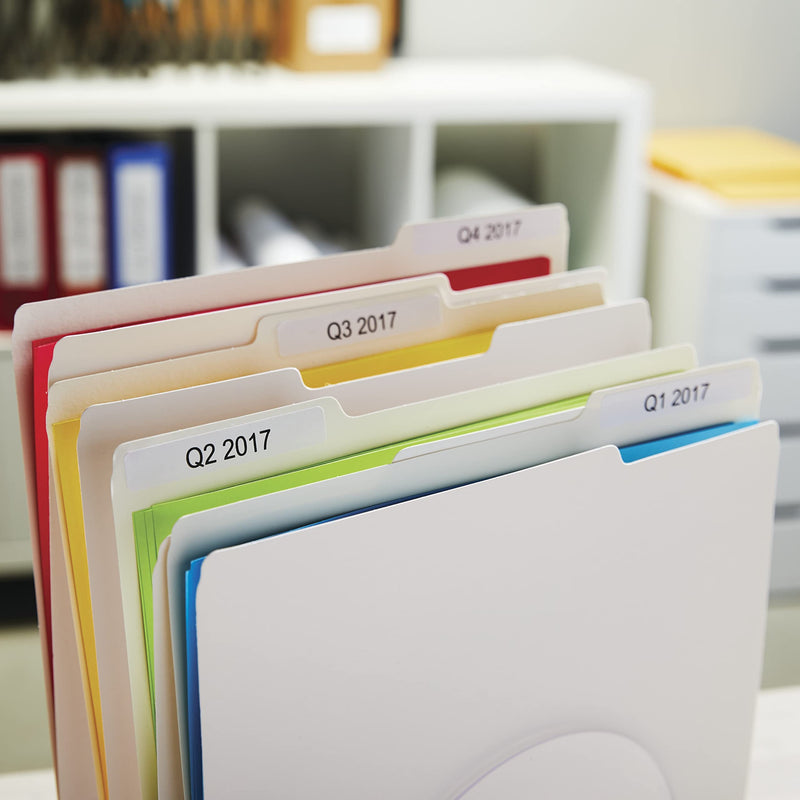 [Australia - AusPower] - DYMO LW 1-Up File Folder Labels for LabelWriter Label Printers, White, 9/16'' x 3-7/16'', 2 Rolls of 130 (30327) 260 labels 