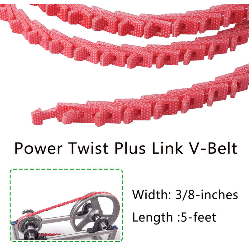 [Australia - AusPower] - 3/8" Power Twist V-Belt 3/8-inches x 5-feet, Adjustable Link V-Belt Type Z,Perfect for Lathes, Drill Press, Table Saws 