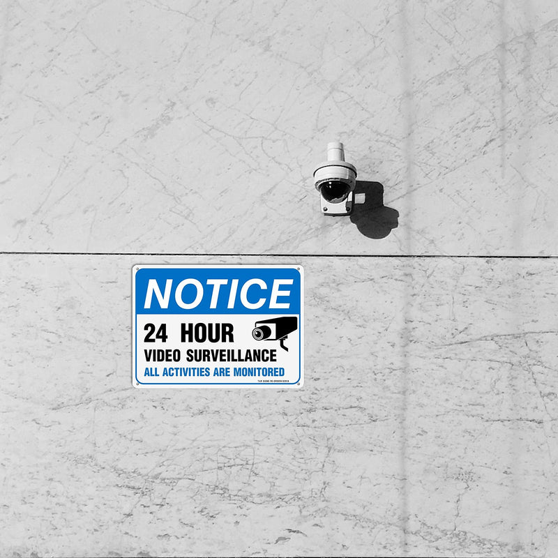 [Australia - AusPower] - Video Surveillance Sign, All Activities Are Monitored - 2/4 Pack - 7 x 10 Inches Rust Free .040 Aluminum Reflective - UV Protected, Waterproof, Weatherproof and Fade Resistant - 4 Pre-drilled Holes 10"x7"-2 park 